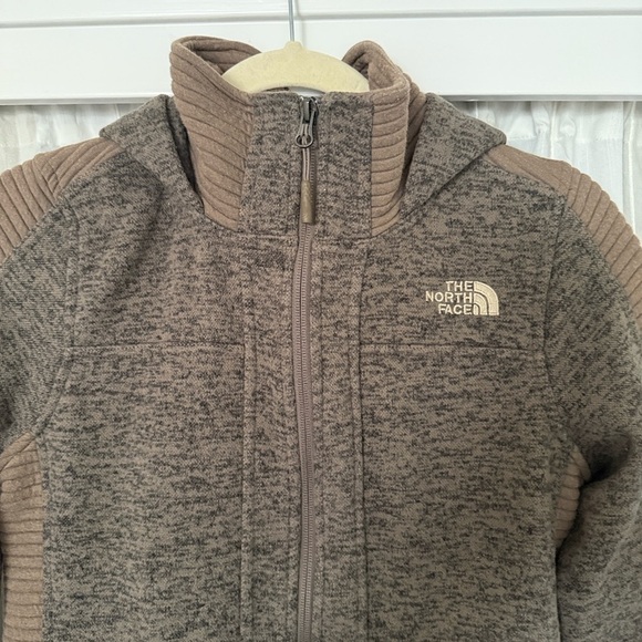 The North Face Brown Fleece Hooded Full Zip Jacket Women’s Small - Picture 4 of 15